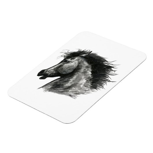 Fiery Wild Horse Magnet (Linke Seite)