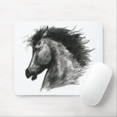 Fiery Wild Horse Mousepad (Mit Mouse)