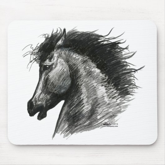 Fiery Wild Horse Mousepad (Vorne)