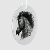Fiery Wild Horse Ornament (Vorderseite)