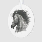 Fiery Wild Horse Ornament (Vorderseite)