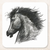 Fiery Wild Horse Rechteckiger Pappuntersetzer (Vorderseite)