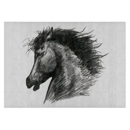 Fiery Wild Horse Schneidebrett (Vorderseite)