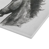 Fiery Wild Horse Schneidebrett (Ecke)