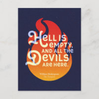 Fiery William Shakespeare Hell is Empty