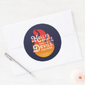 Fiery William Shakespeare Hell is Empty Runder Aufkleber (Umschlag)