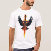 Fiery Winged Sword Emblem T-Shirt (Vorderseite)