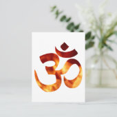 Fiery Yoga Symbol Postkarte (Stehend Vorderseite)