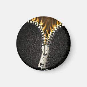 Fiery Zipper Magnet