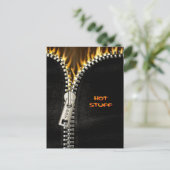 Fiery Zipper Postkarte (Stehend Vorderseite)