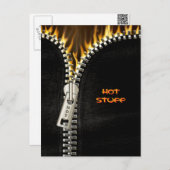 Fiery Zipper Postkarte (Vorne/Hinten)