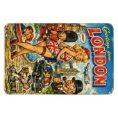 Fiese London-Postkarten-Magnet Magnet (Horizontal)