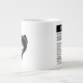 Fieß Zodiac-Zeichen mit nährstoffreichen Fakten, Jumbo-Tasse (Vorderseite)