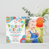 Fiesta 1. Geburtstag Einladung Nacho durchschnittl (Stehend Vorderseite)