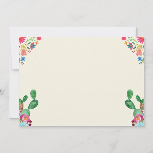 Fiesta 1. Geburtstag Einladung Nacho durchschnittl (Rückseite)