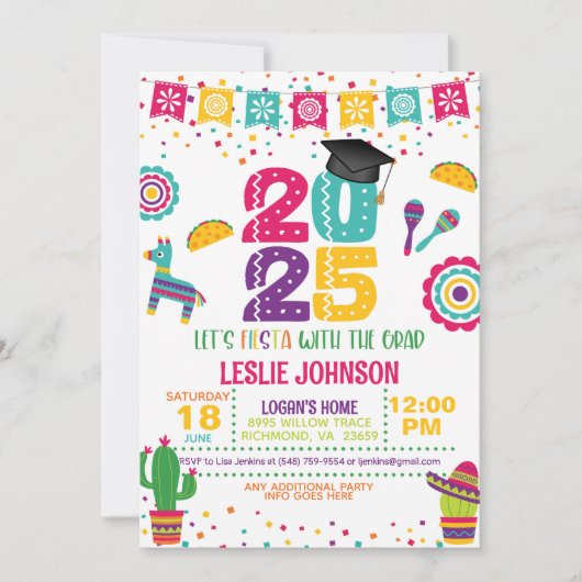 Fiesta 2025 Abschluss Einladung (Vorderseite)