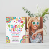 Fiesta 21. Geburtstag Einladung Nacho Durchschnitt (Stehend Vorderseite)