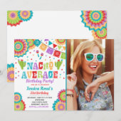 Fiesta 21. Geburtstag Einladung Nacho Durchschnitt (Vorne/Hinten)