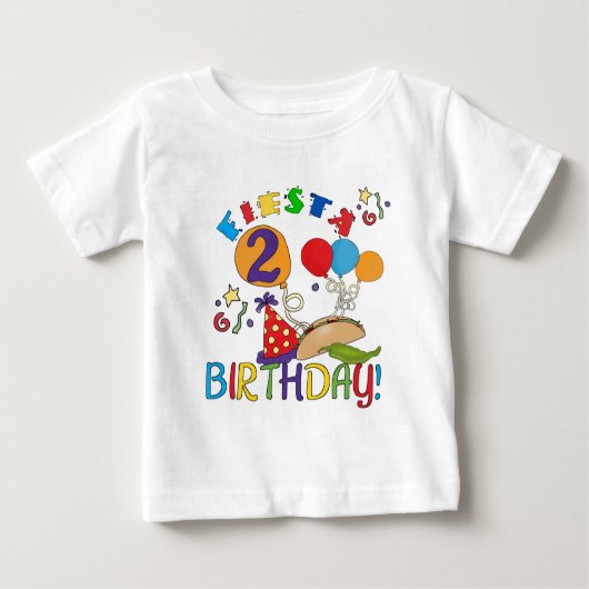 Fiesta 2. Geburtstag T Shirts und Geschenke (Vorderseite)