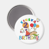 Fiesta 2. Geburtstag T Shirts und Geschenke Magnet (Vorderseite/Rückseite)
