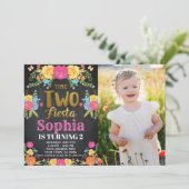 Fiesta-2. Geburtstags-Einladung Einladung (Stehend Vorderseite)