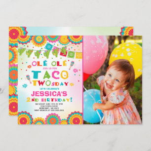 Fiesta-2. Geburtstags-EinladungTaco Twosday Party Einladung