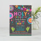 Fiesta 30. Geburtstag Einladung Heilige Guacamole (Stehend Vorderseite)