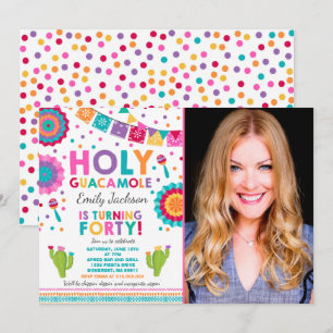 Fiesta 40. Geburtstag Einladung Heilige Guacamole 
