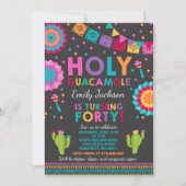 Fiesta 40. Geburtstag Einladung Heiliger Guacamole (Vorderseite)