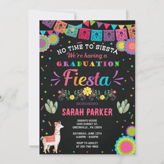 Fiesta Abschluss Einladung (Vorderseite)