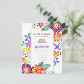 FIESTA ABSCHLUSS Folkart Blume Thema (Stehend Vorderseite)