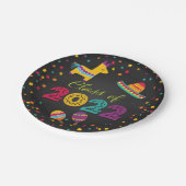 Fiesta Abschluss Plate - Sombrero Pappteller (Schrägansicht)