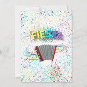 Fiesta Accordion Dancing Birthday Party Einladung (Rückseite)