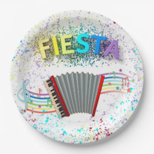 Fiesta Accordion Dancing Birthday Party Pappteller