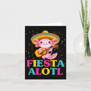 Fiesta Alotl Cinco de Mayo Axolotl mit Sombrero A Karte