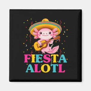 Fiesta Alotl Cinco De Mayo Axolotl mit Sombrero A Magnet