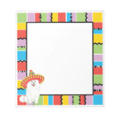 Fiesta American Eskimo Dog Notizblock (Vorderseite)