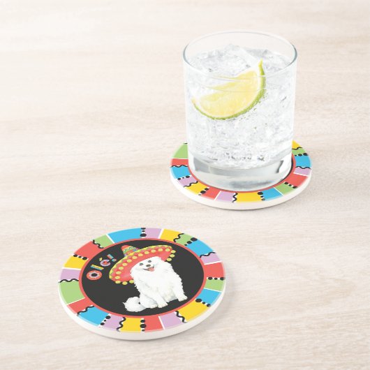 Fiesta American Eskimo Dog Untersetzer (Seite)