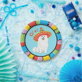 Fiesta-amerikanischer Eskimohund Pappteller (Party)