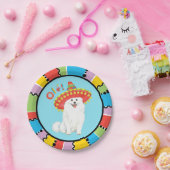 Fiesta-amerikanischer Eskimohund Pappteller (Party)