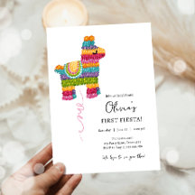 Fiesta and Fun Piñata Llama Girl First Birthday