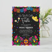 Fiesta Aquarell Babydusche lass Einladung (Stehend Vorderseite)