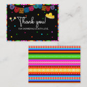 Fiesta Aquarell Danke, Baby Dusche Mitteilungskarte (Vorne/Hinten)