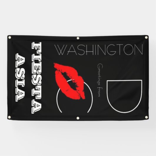 Fiesta Asia Washington DC Red Lipstick Kiss Banner (Horizontal)