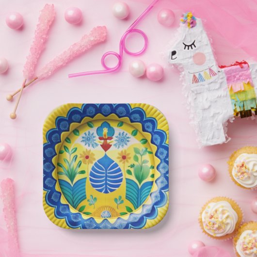 Fiesta auf einem Plate Spanisch Inspiriert Dessert Pappteller (Party)