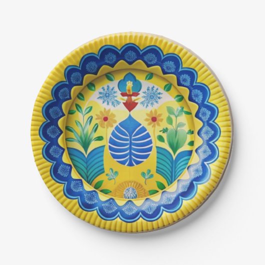 Fiesta auf einem Plate Spanisch Inspiriert Dessert Pappteller (Vorderseite)