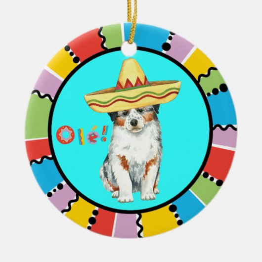 Fiesta Aussie Keramik Ornament (Vorne)