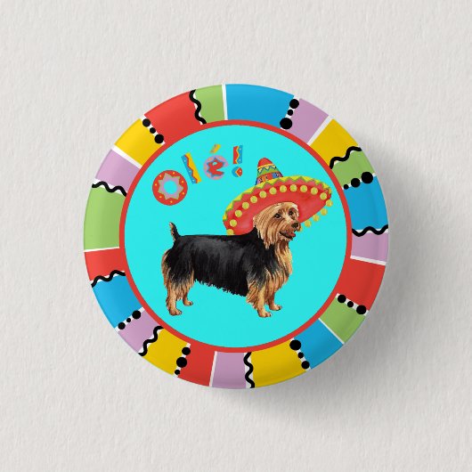 Fiesta Australian Terrier Button (Vorderseite)