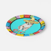 Fiesta-Australier Pappteller (Schrägansicht)