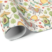 Fiesta Avocado & Donkey Delight Geschenkpapier (Rolleneckpunkt)